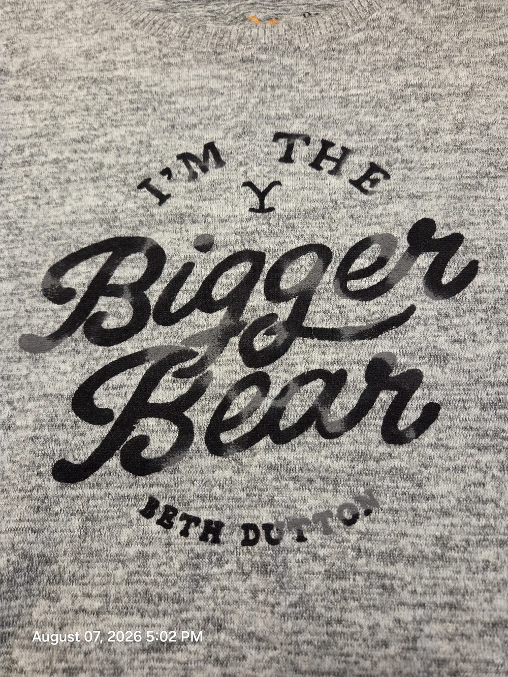 Men's Gray 'Bigger Bear' Graphic Sweater
